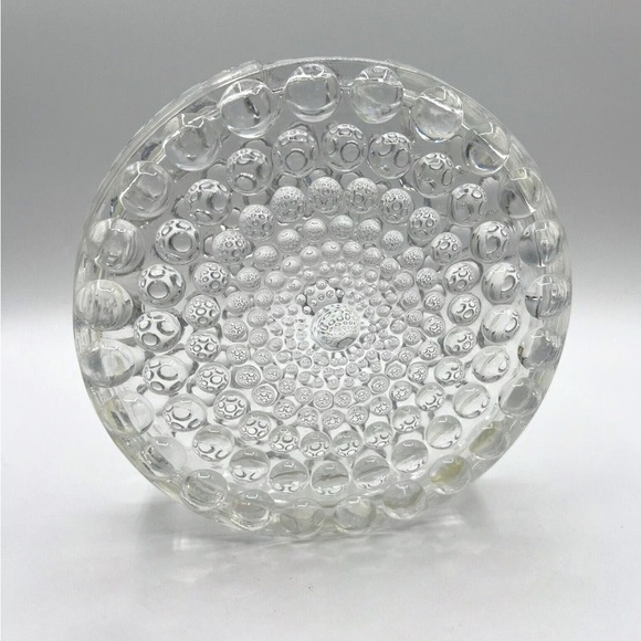 Vintage Clear Glass Bubble Design Plate - Picture 5 of 11
